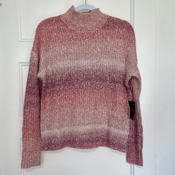 CYNTHIA ROWLEY | Ambre Striped Pink Turtleneck Sweater Size Small B41 - Picture 9 of 9